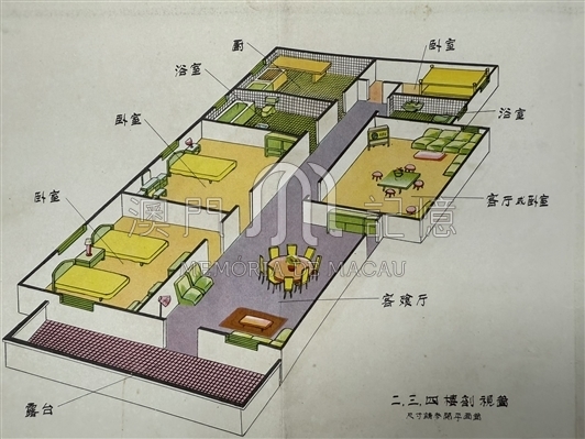 平安大廈售樓書內頁剖視圖